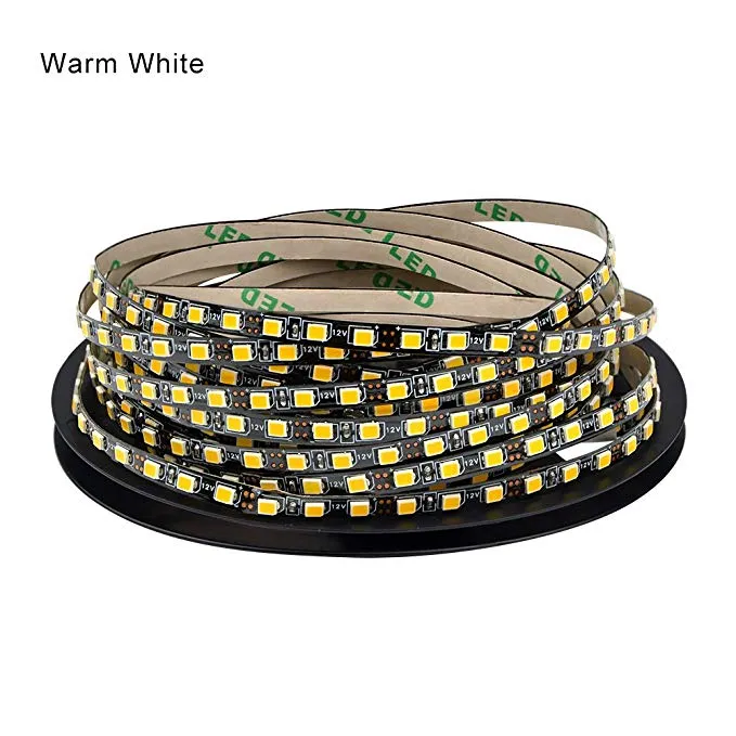 DC12V noir pcb IP44 côté 5mm 2835 bande LED SMD lampe à bande souple diode 120leds / m Tiras conduit ruban 5m ROLLS