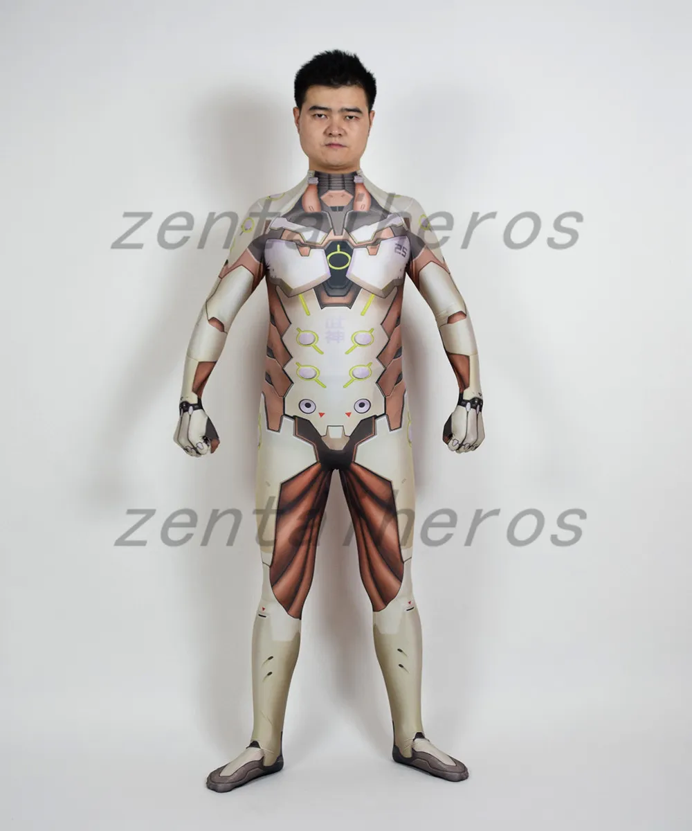 3D stampato Genji Cosplay Heroes Costume Lycra spandex Cosplay Halloween Party Cosplay Zentai Suit.
