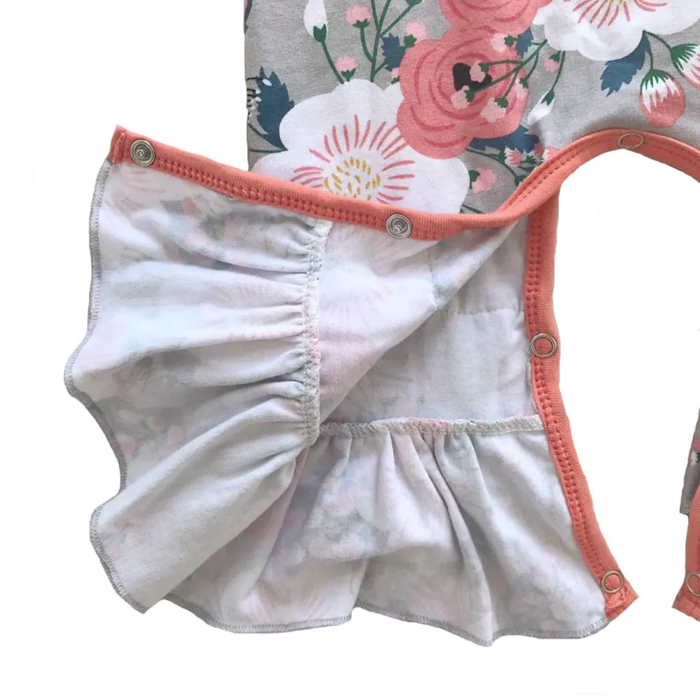 2019 Nowy Baby Boy Girl Crompsits Floral Ruffle Romper Bawełniane Dzieci Potargane Piżamy Dzieci Wspinaczka Ubrania 37 Styl C3378