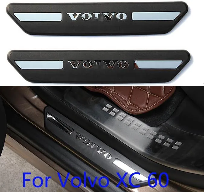 Porta Traseira bem-vindo pedal Trip liminar decorativa placa de guarda de proteção tampa da etiqueta guarnição para volvo xc60 Acessórios Interiores