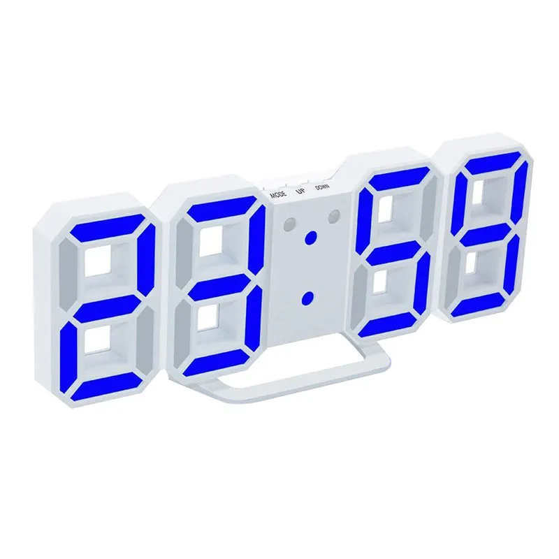 Modern Digital Wall Clocks LED Table Clock Colorful Watches 24 or 12-Hour Display Alarm Snooze Alarm Clock Home Room Decor