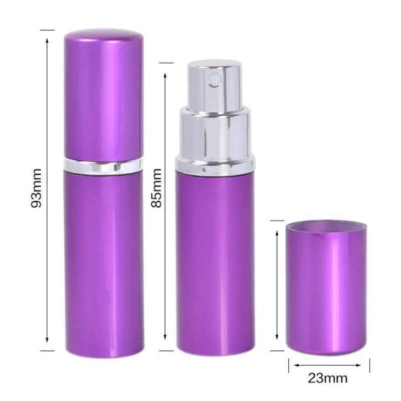 10 ml 알루미늄 유리 병 10ML 선물 향수 병 고품질의 리필 미니 향수 원자로 분무기 병 홈 향수