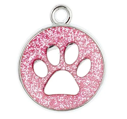 20 stks / partij Kleuren 18mm Kat Dog Paw Prints Footprint Hang Hanger Charms Fit voor DIY Telefoon Strips Sleutelhangers Tas Mode-sieraden