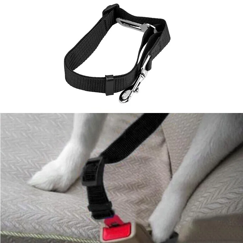 Adjustable Pet Dog Safety Seat Belt Nylon Pets Puppy Seat Lead Leash Dog Harness Vehicle Seatbelt Pet Supplies Travel Clip