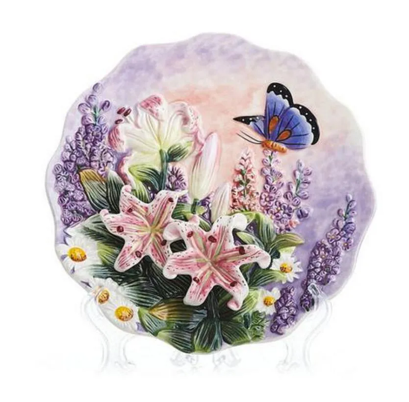 Butterfly Dance Decoratieve Wandschotels Porselein Decoratieve Platen Vintage Home Decor Crafts Room Decoration Beeldje