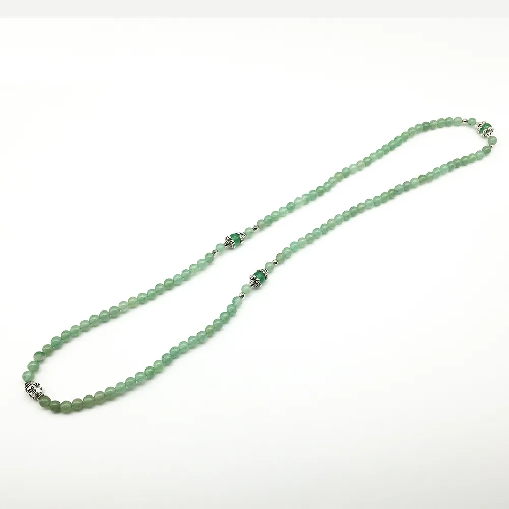 SN1246 2018 New Design Women Buddha Bransoletka Trendy Naturalne 6mm Green Aventurine Bransoletka 108 Mala Balance Yoga Jewelry