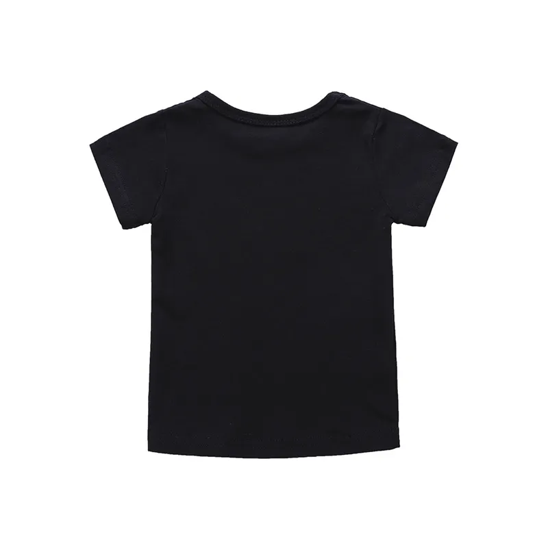 Dziewczyna korona nadruk Set Summer Cotton Black Tops Baby Pu Skórzane Bellbottom Spodnie księżniczki Drukuj 15T4185268