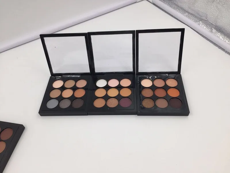 Arrivées de maquillage de haute qualité chaudes 6 types de palettes mates de palette de fards à paupières de style 9 couleurs