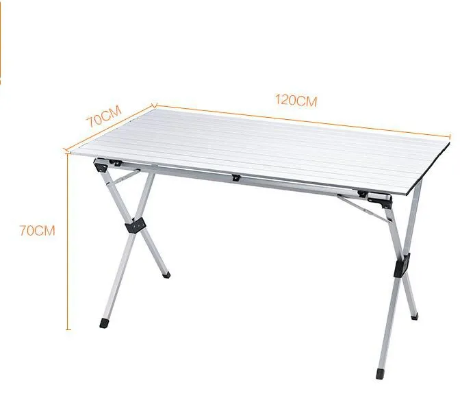 120 cm und Update 180 cm, verstellbarer Tisch aus Aluminiumlegierung, für den Außenbereich, Garten, tragbar, Camping, Picknick, Grill, Klapptisch