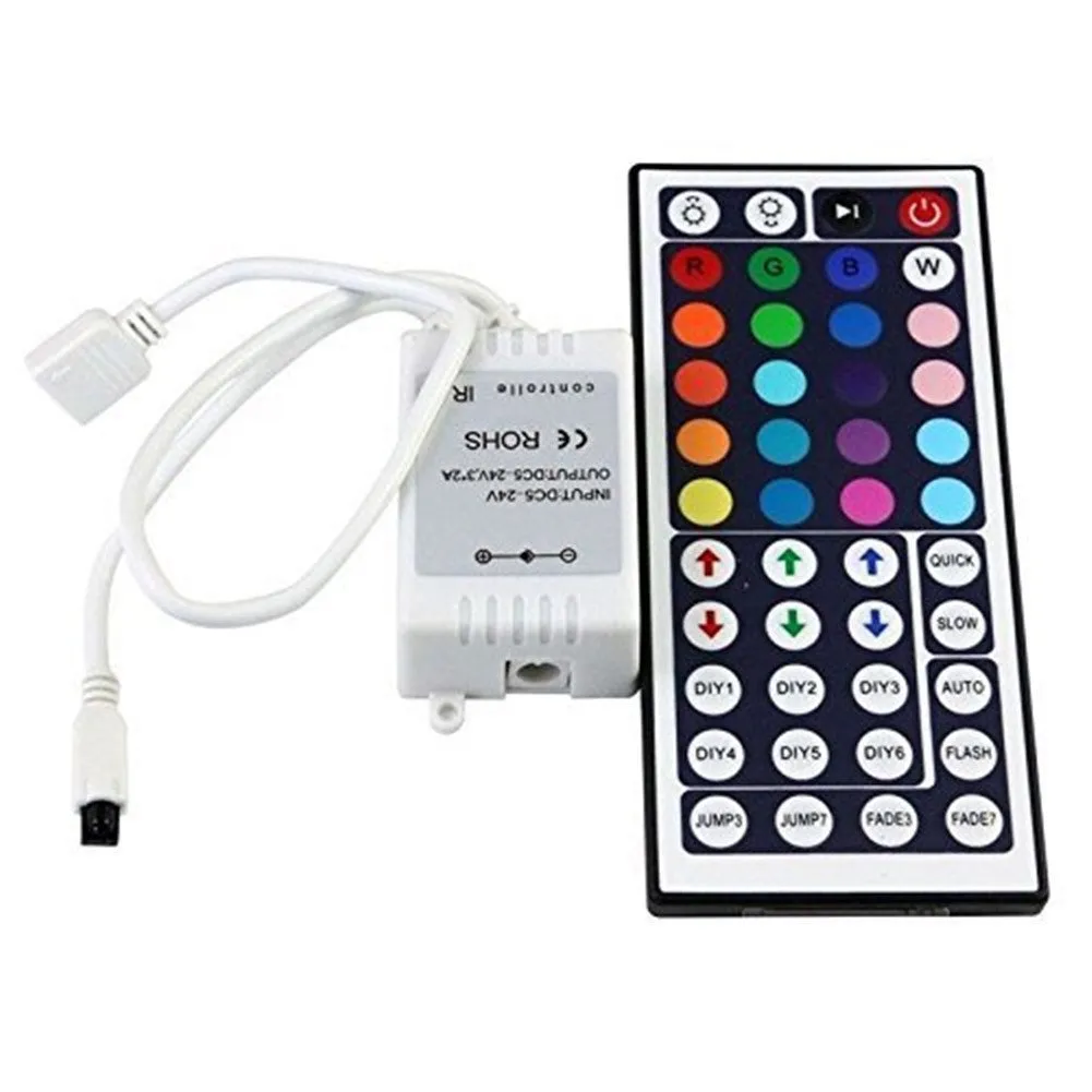 44 keys IR Remote Controller for SMD 5050 3258 RGB LED Strips 7 led module Light box drive DC 12V Led light strip