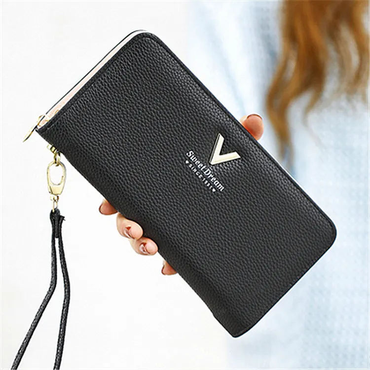 2019 New Ladies Purses Female Brand Wallets Women Long Zipper Purse Woman Wallet Leather Card Holder Clutch Portefeuille femme