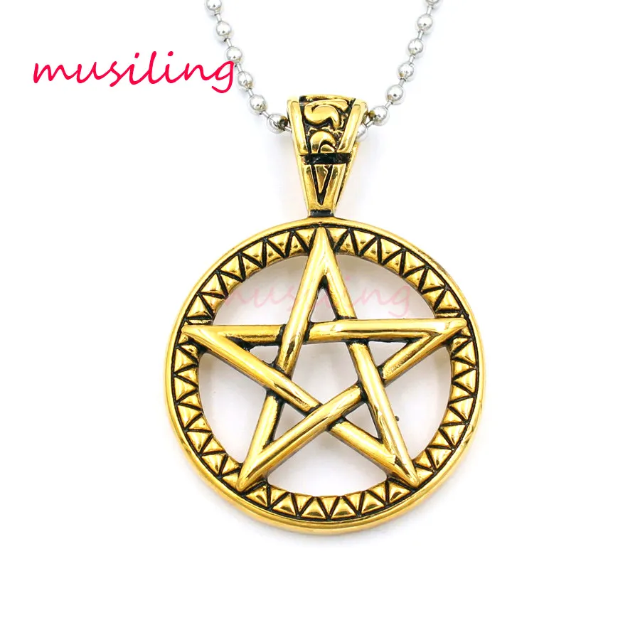 Pendants Collier Chaîne Stars en acier inoxydable Bijoux de lune pour femmes Mascot Tottem Charmes Healing Chakra Amulet Fashion Accessoires3474465