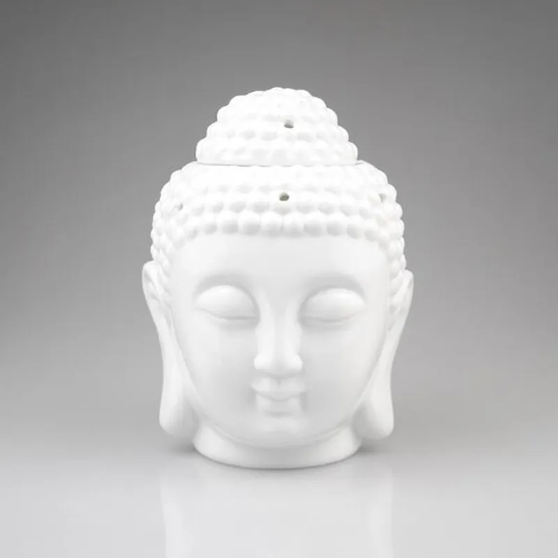 Ny Buddha Head Candle Ceramics Essential Oil Rökelse Burner Hem Dekoration Födelsedaggåvor Gratis frakt