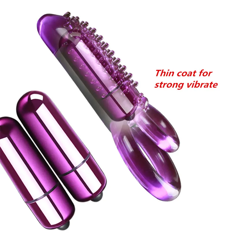Double Ring Vibrator Male Longer Lasting Sex Crystal Vibrators Cock Ring Penis Rings Vibrating Sexy ToysSex Produc4233663