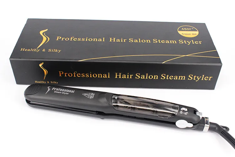 Newest Hair Straightener Professional Hair Salon Steam Styler Flat