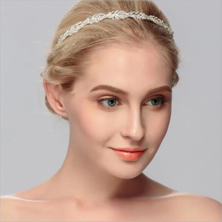 Luxury Bridal Crown Headpieces Sparkle Rose Gold Silver Rhinestone Kristaller Roayal Bröllop Kronor Kristall Veil Headband Hair Tillbehör Party Tiaras