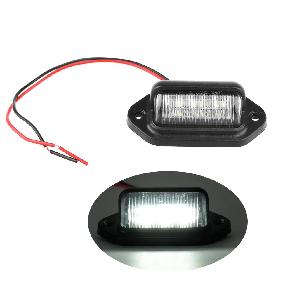 1 Stück weiße 6 LED-Kennzeichen-Glühbirne für Autos, Motorräder, Boote, LKW-Anhänger