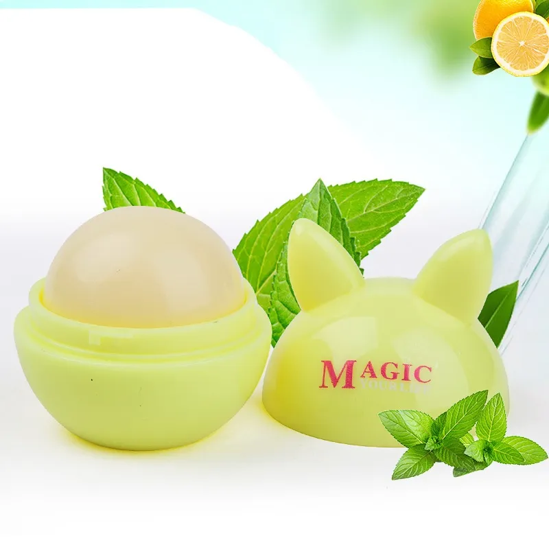 Lindo Coelho Natural Fruit Flavors Hidratante Lip Balm Maquiagem Esfera Lip Gloss Batom Fruto Embelezar Smacker Lábio