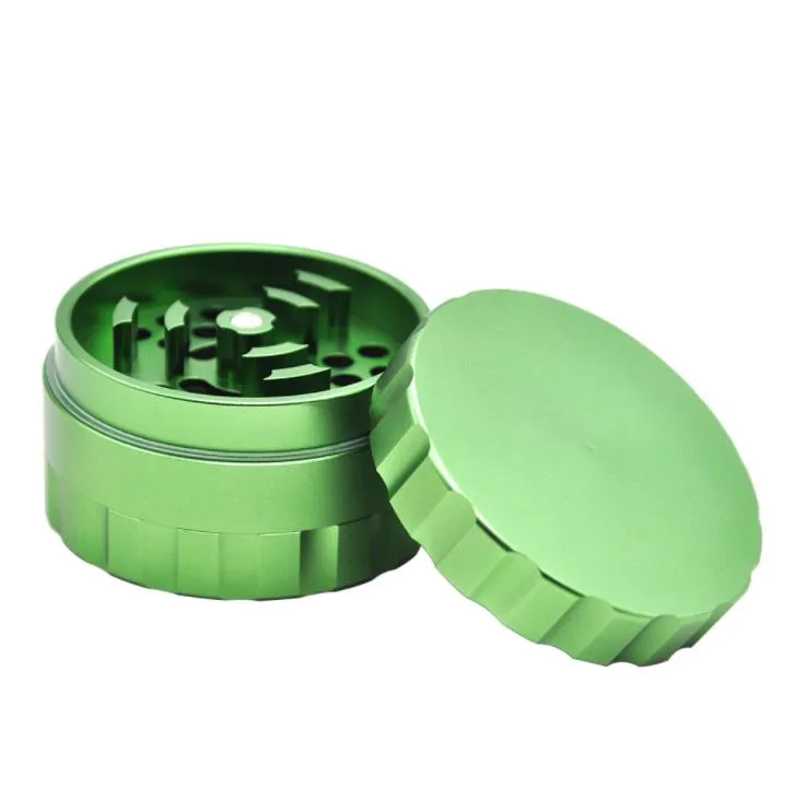 New type metal smoke grinder multifunctional aluminum 2 layer diameter 63mm aluminum alloy Grinder