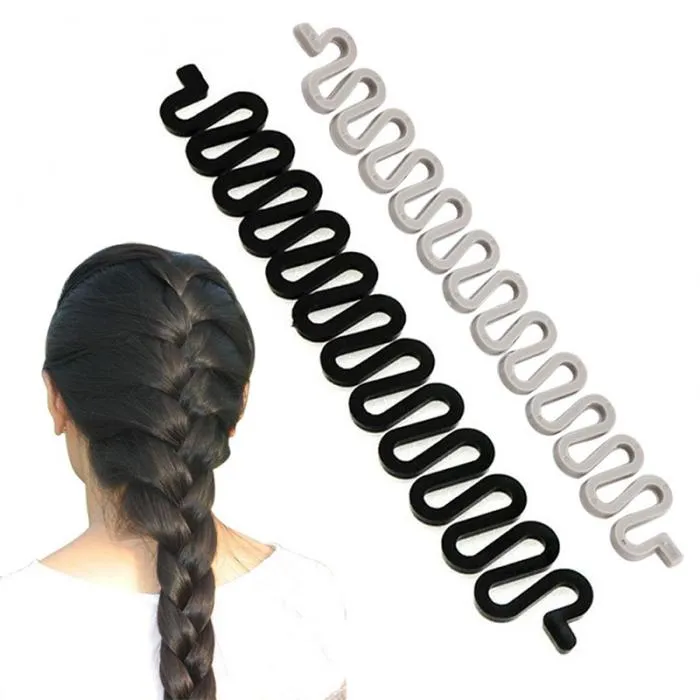 100pcs / lot kvinnor mode diy hår flätning flapper verktygsrulle med magisk hår twist styling bun maker för tjejer