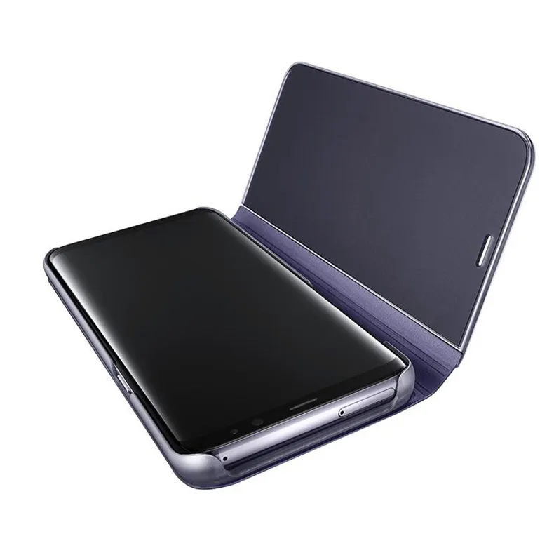 إلى Samsung Galaxy Note 8 S8 S7 S6 edge Case Luxury Flip Stand Clear View Case مرآة الذكية لسامسونج S8 Plus