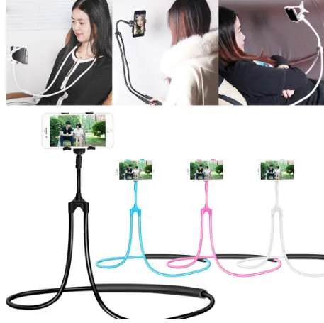 Universal preguiçoso pendurado pescoço suporte de suporte de montagem colar suporte suporte de suporte de alta velocidade Acessórios de telefone celular de Quallity