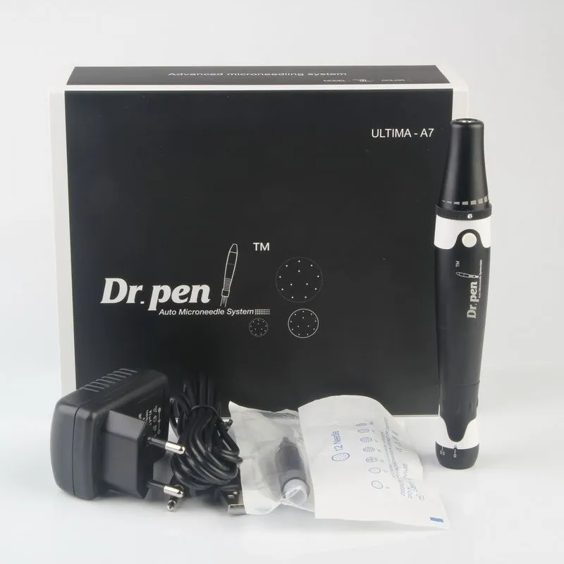 Dr.Pen A7 Derma Pen Sistema automatico microneedle Lunghezze dell'ago regolabili 0,5 mm-2,5 mm Elettrico Dr. Pen Stamp Auto Micro ago dermmapen