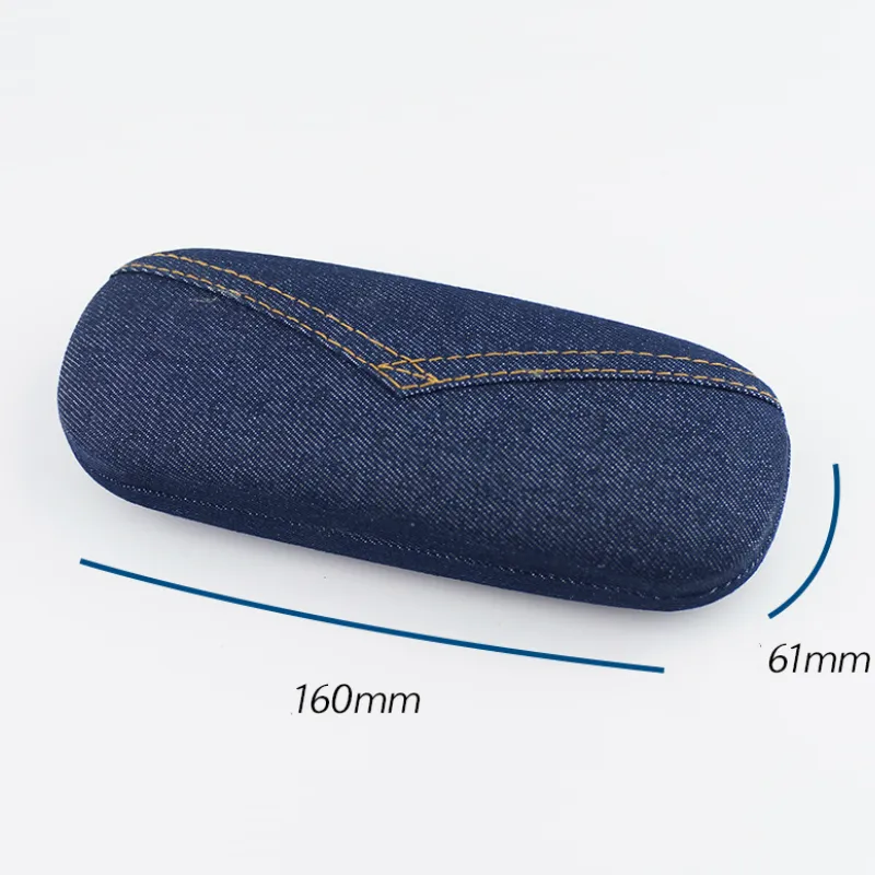 Manual eyeglass box Jeans Fabric Glasses Case Hard Eyeglass Box eyeglasses optical glasses case L0137782136