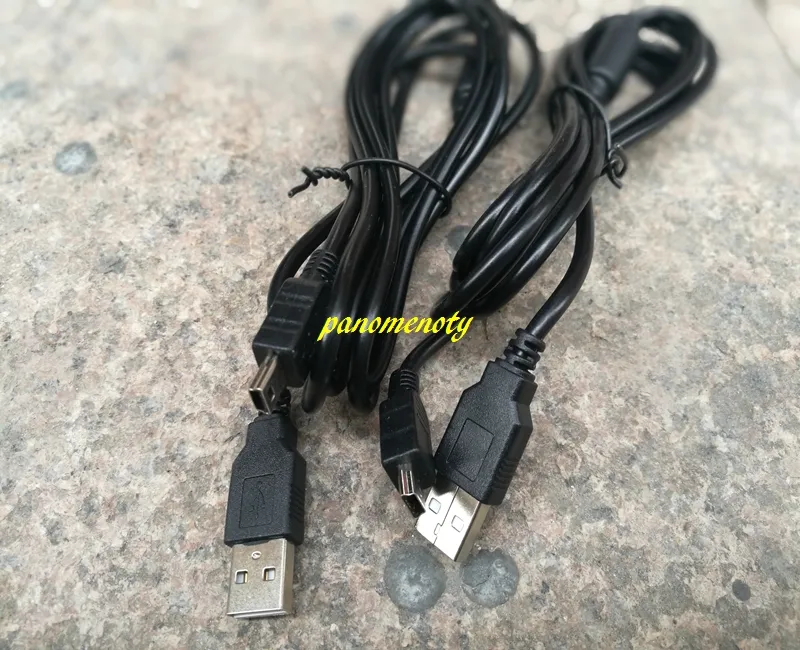 100 pz/lotto trasporto Veloce 1.8 m Mini cavo USB cavo di ricarica a 5 pin Con anello magnetico Per PS3 Gamepad