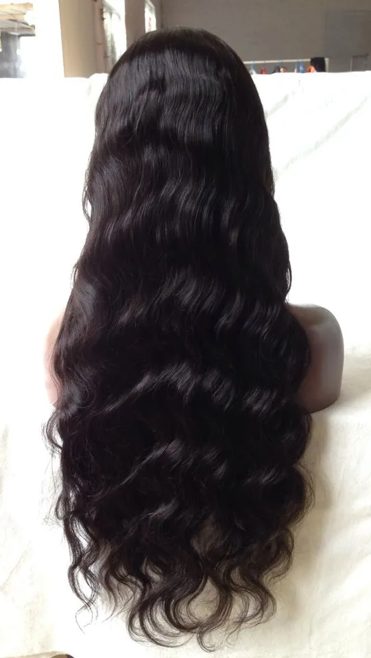 ForeverBeautifulhair Wavy 824inch人間のペルーのバージンヘアミドル左右U黒人女性のためのレースウィッグ1 1b 2 4