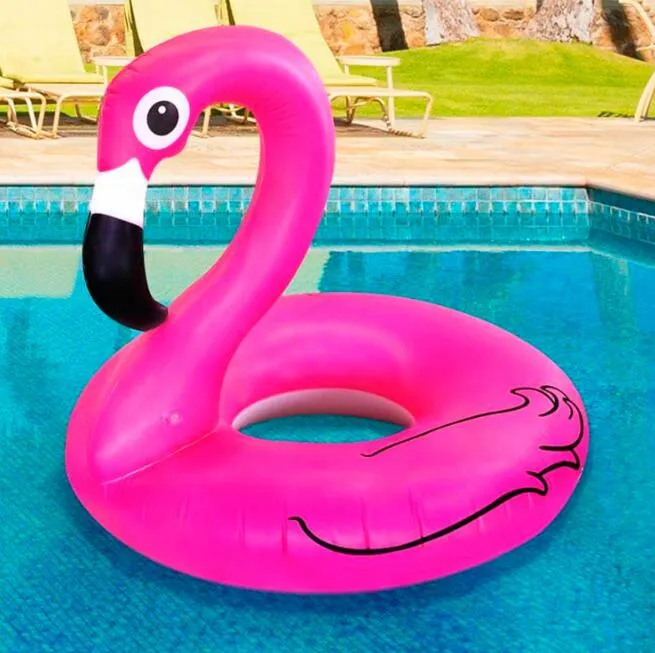 90 cm Flamingo Yüzme Halka Yaz Flamingo Koltuk Şamandıra Şişme bebek Bebek yüzmek halka yüzer Oyuncaklar Toddlers Yüzmek Havuz kuğu Oyuncaklar