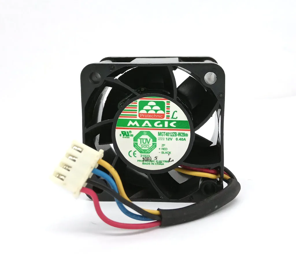 Оригинальный Magic Mgt4012ZB-W28 (R) DC12V 0,40a 40x40x28mm 4Lines Computer Cooling Fan