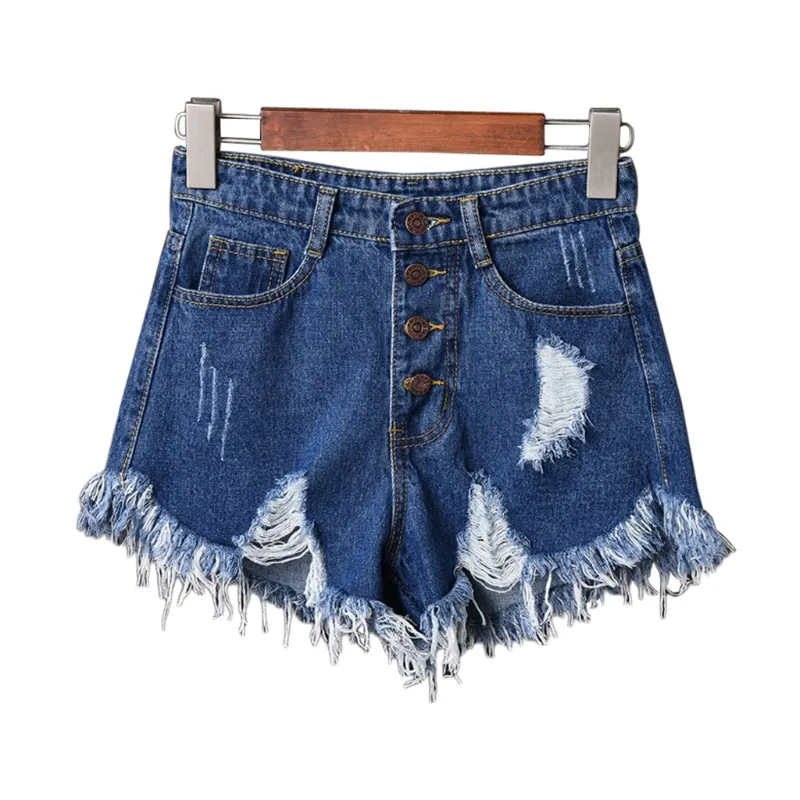 High Waist Tassel Style Ripped Jeans Summer Large Size Short Pants Women Denim Shorts 1 340 DHgate