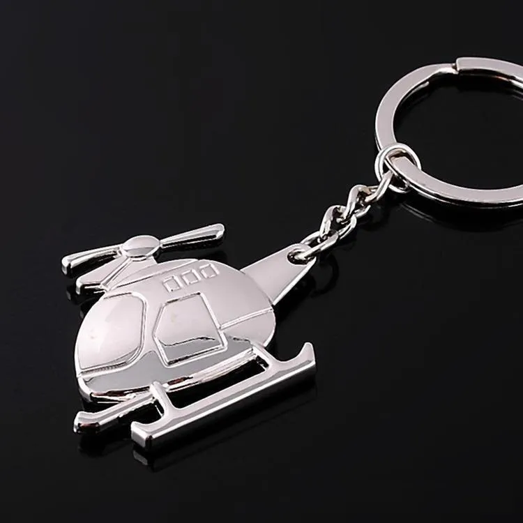 DHL livraison gratuite créatif hélicoptère porte-clés en métal porte-clés en alliage de zinc unisexe avion porte-clés wen5863