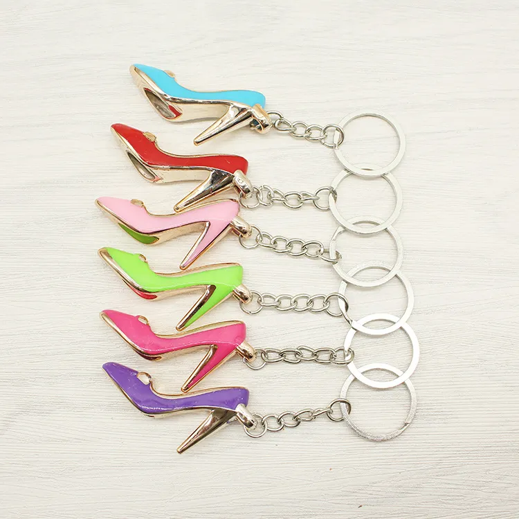 2018 Buty Keychain Torebka Wisiorek Torby Samochody Uchwyt Pierścień Butów Łańcuchy Klucze Pierścienie Dla Kobiet Prezenty Kobiety Akrylowe Wysokie Heeled