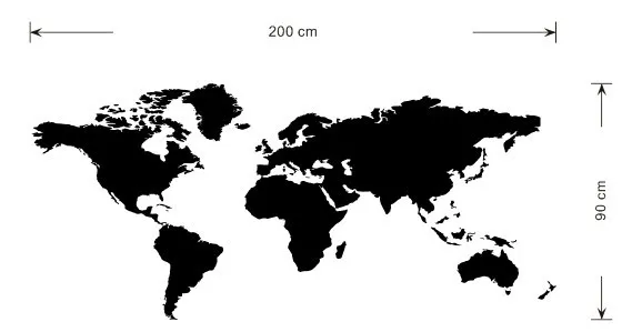 huge 200x90cm CCR1103 Big Global World Map Atlas Vinyl Wall Art Decalker3090617