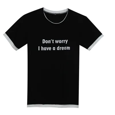 T-shirt da uomo T-shirt estiva da uomo a maniche corte Dont Worry I Have A Dream T-shirt in cotone divertente stampata M-2XL