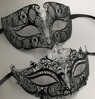 Metall Filigrane Strass Venezianische Maskerade Paar Maske Paar Ball Event Hochzeit Party Maske Lot Kostüm MÄNNER FRAUEN