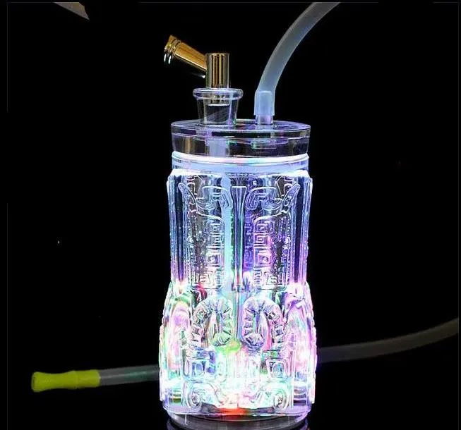 Le nouveau carré acrylique avec lampe bouteille d'eau en verre gros bongs en verre brûleur à mazout conduites d'eau en verre plates-formes pétrolières sans fumer