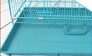 Mer storlek Mode Sturdy Slitstarkt Vikbar Pet Wire Cat Puppy Cage Suitcase Kennel PlayPen med bricka