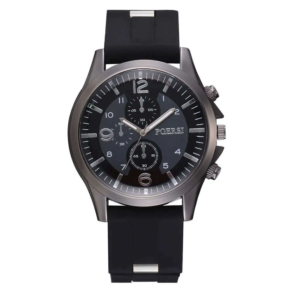 Susenstone Relogio Masculino男性ビジネスウォッチプラスチックストラップスポーツファッションウォッチシミュレートQuartz Reloj Hombreギフト