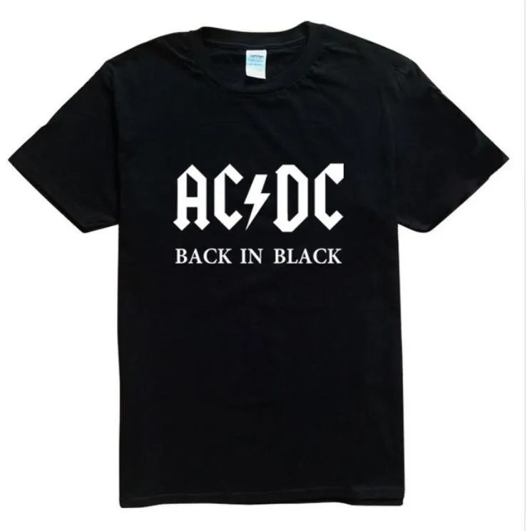 جديد camisetas ac / dc الفرقة روك تي شيرت رجل acdc الجرافيك القمصان طباعة عارضة الزى س الرقبة الهيب هوب قصيرة الأكمام القطن الأعلى