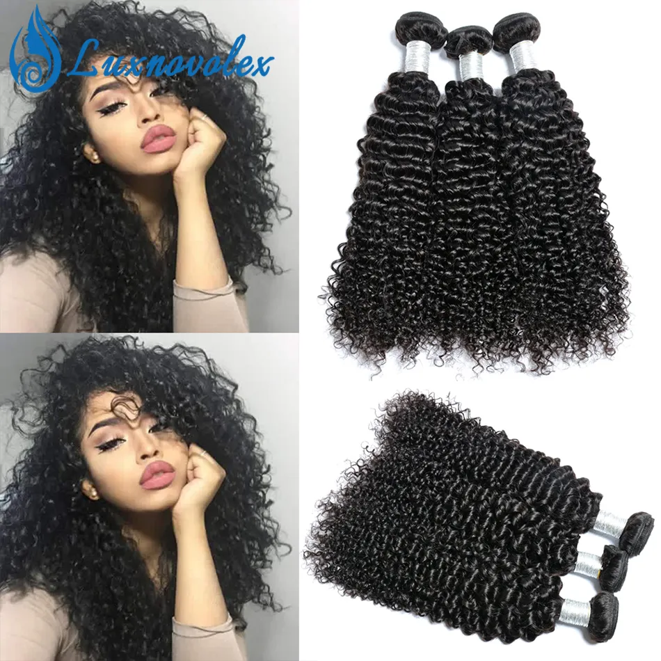 Brazilian Virgin Hair Curly Weave 3 Or 4 Bundles 100% Remy Human Hair Weave Jerry Curly Wave Peruvian Malaysian Indian Hair Extensions