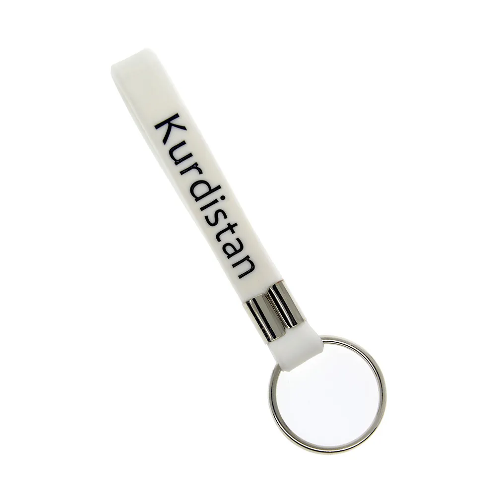 Kurdistan Flag Logo Silicone Wristband Keychain Fashion Decoration Perfect To Use In Any Benefits Gift