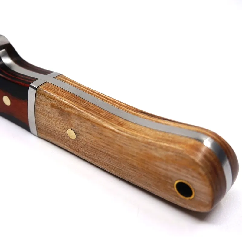 Coltello da caccia a lama fissa in acciaio 5CR13MOV di nuovo design con manico in legno Coltelli dritti esterni piccoli Strumenti di sopravvivenza da campeggio