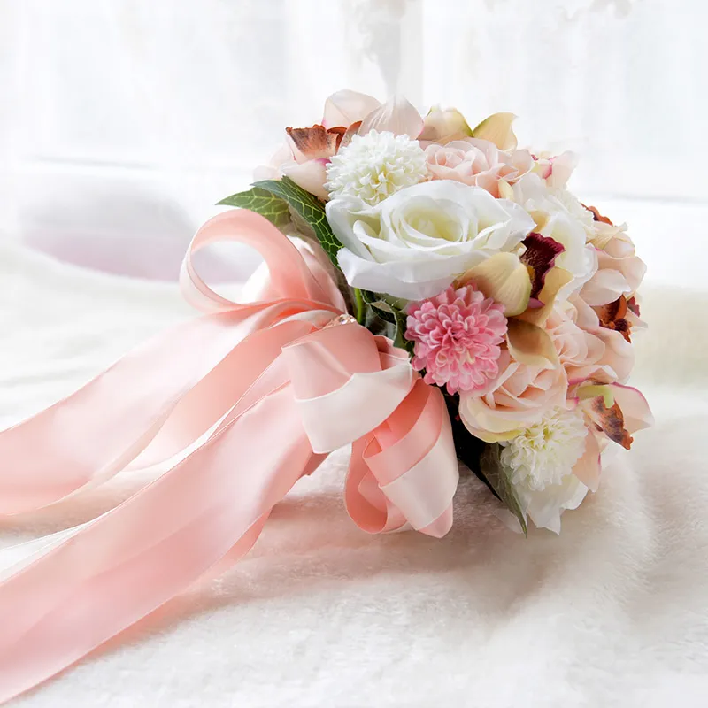 Bajki Brouquets Brouquets Pink Wedding Akcesoria New Arrival Darmowa Wysyłka Bukiety Ślubne Akcesoria