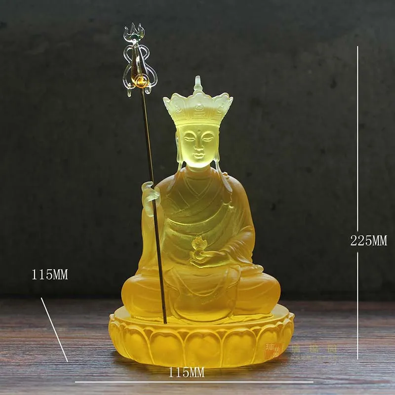 Góra Jiuhua Monk, Glazed Buddha Ksitigarbha Bodhisattva posąg, otwierając światło, buddyjskie materiały, postać Buddha