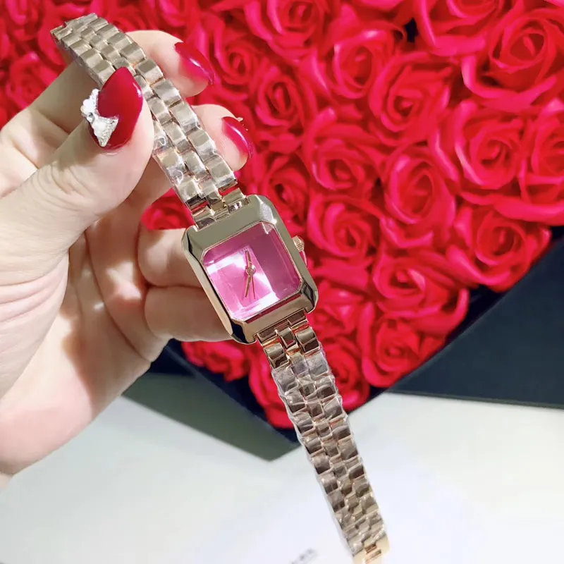 ファッションの高級女性の時計トップブランドのドレス腕時計Rechangelダイヤルのステンレス鋼バンドクォーツの腕時計のための腕時計のための腕時計のための腕時計