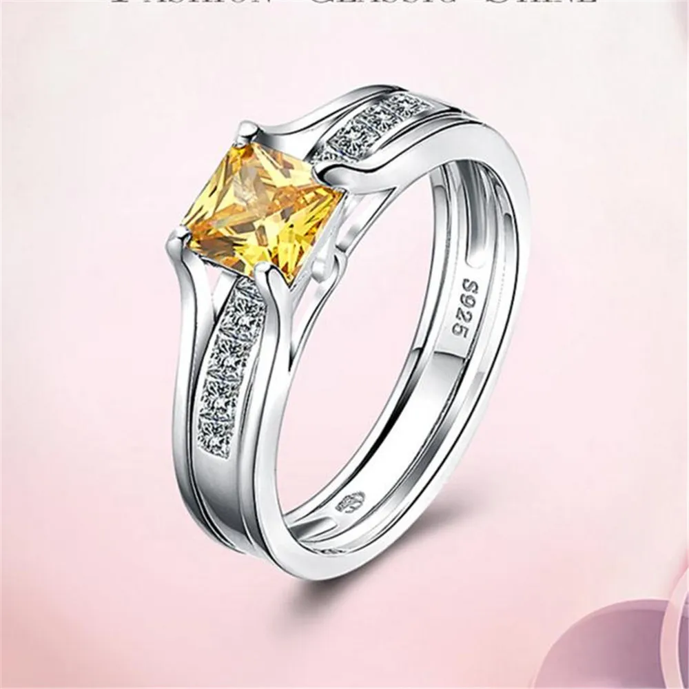 Stunning 2018 Silver 925 Square Diamond Engagement Ring For Women Fine Wedding Rings With Fast Shipping BFQ Bestseller S18101002 From Datai 6.52 DHgate.Com