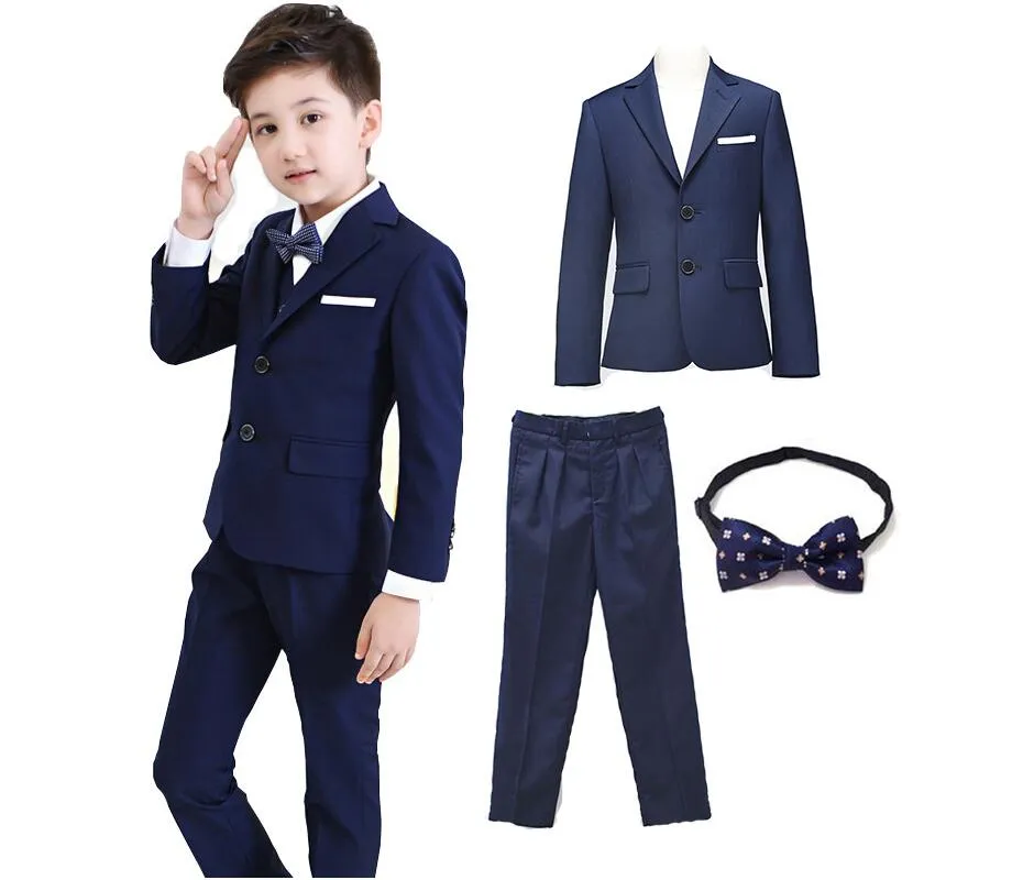 Trajes Para Niños Ropa Para Niños Conjuntos Niños Abrigo + Pantalón + Corbata Trajes De Niños Vestido De Novia Infantil De 72,58 € | DHgate